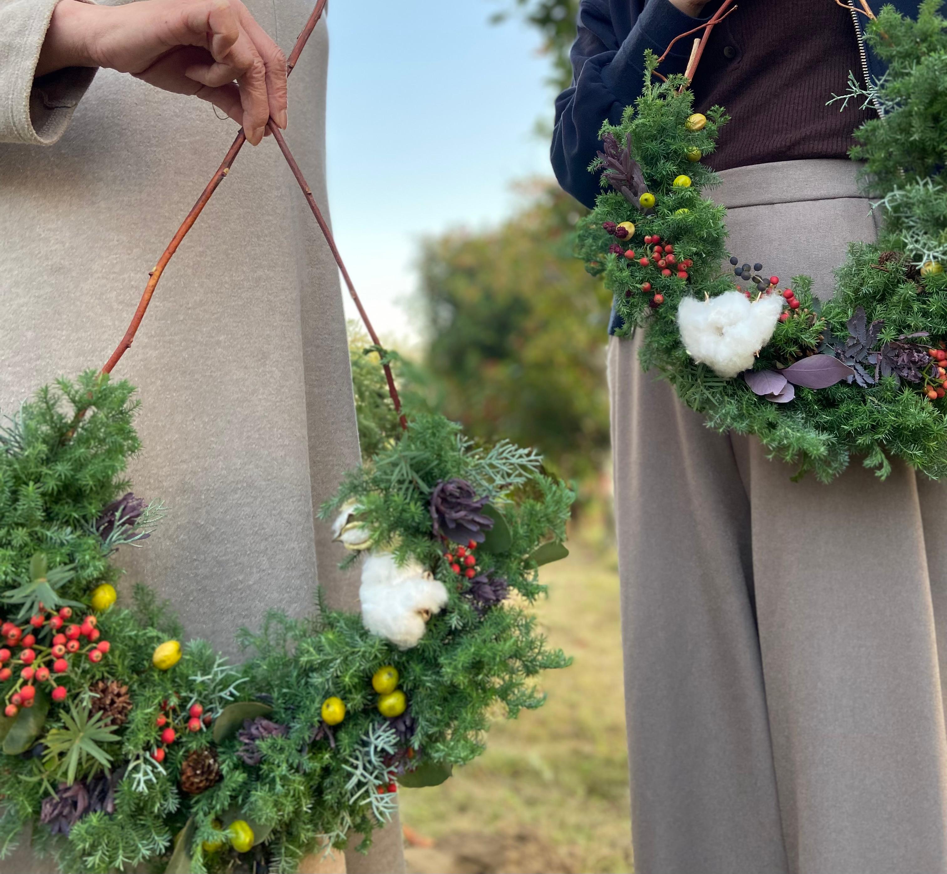 【creema安心匿名便】全て国産材料*雫型リース1枚目の画像